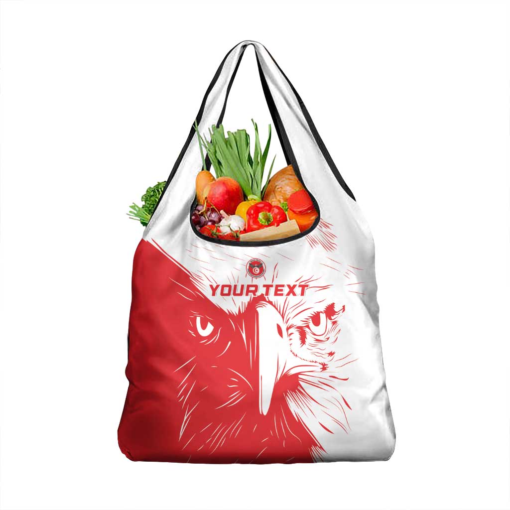 Custom Tunisia Football Grocery Bag Go Eagles of Carthage