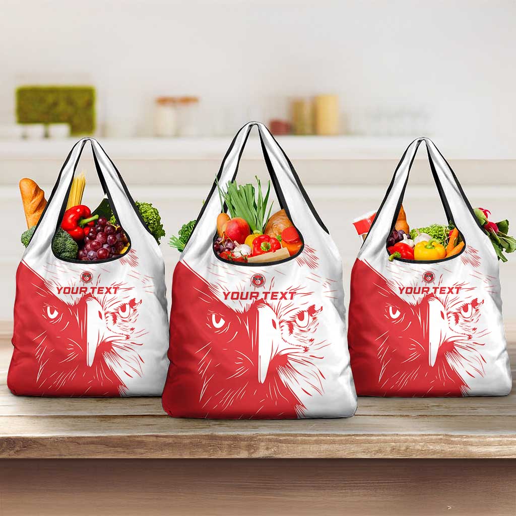 Custom Tunisia Football Grocery Bag Go Eagles of Carthage