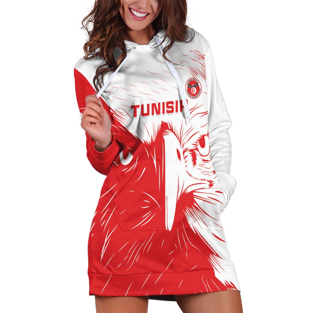 Custom Tunisia Football Hoodie Dress Go Eagles of Carthage - Wonder Print Shop