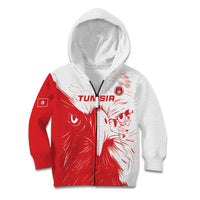 Custom Tunisia Football Kid Hoodie Go Eagles of Carthage - Wonder Print Shop
