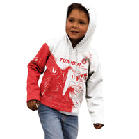 Custom Tunisia Football Kid Hoodie Go Eagles of Carthage - Wonder Print Shop