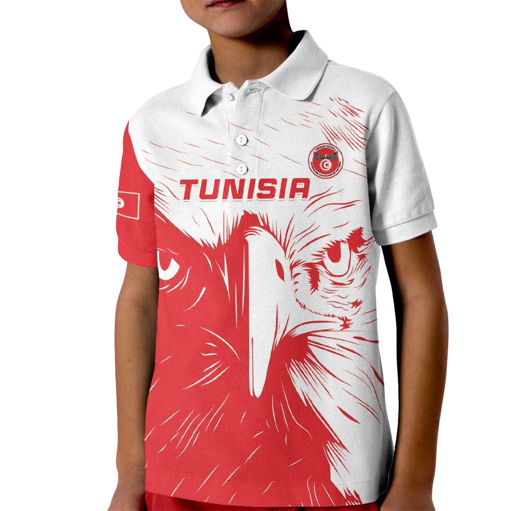 Custom Tunisia Football Kid Polo Shirt Go Eagles of Carthage - Wonder Print Shop
