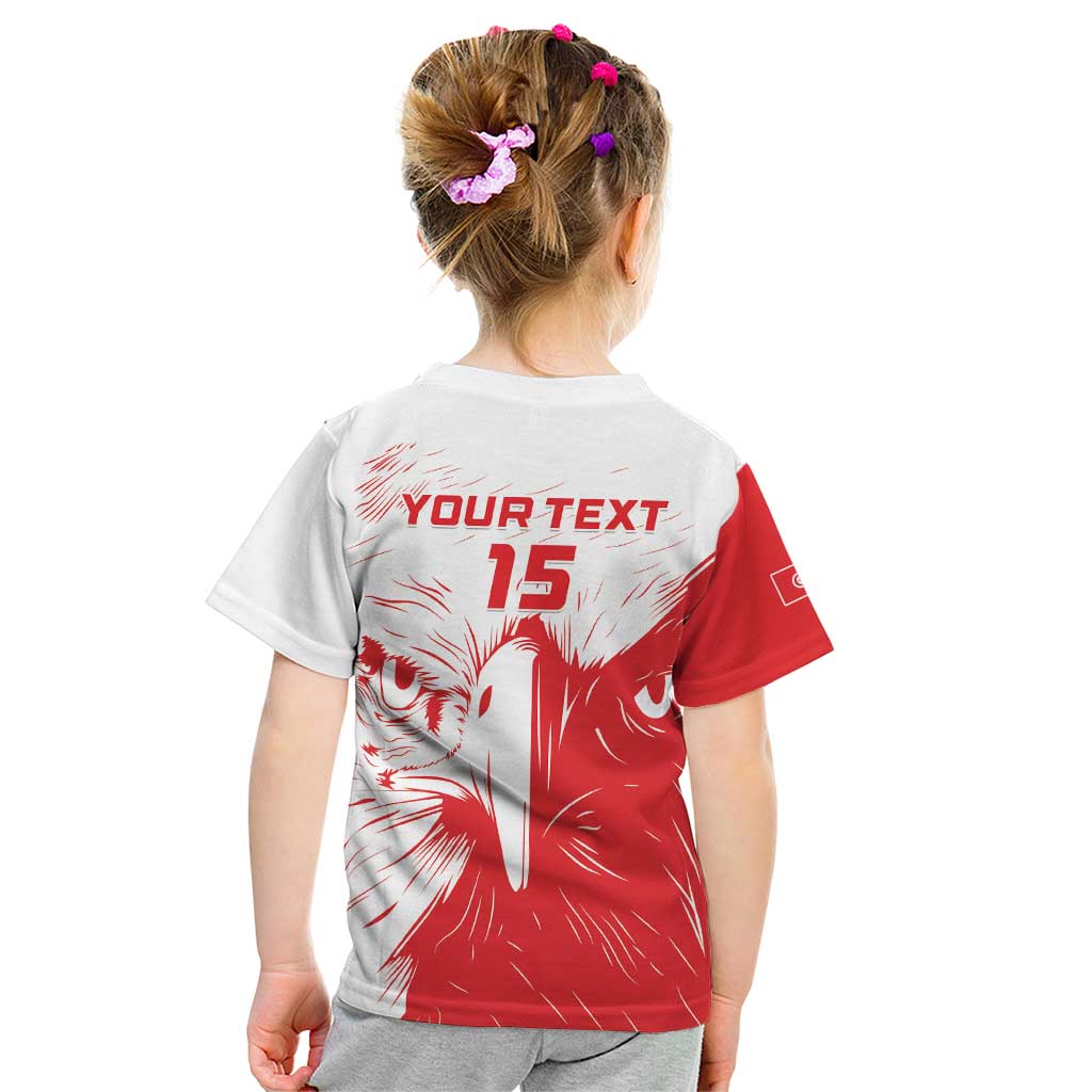 Custom Tunisia Football Kid T Shirt Go Eagles of Carthage - Wonder Print Shop