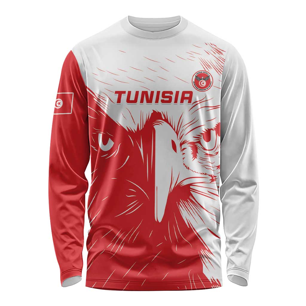 Custom Tunisia Football Long Sleeve Shirt Go Eagles of Carthage - Wonder Print Shop