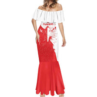 Custom Tunisia Football Mermaid Dress Go Eagles of Carthage - Wonder Print Shop