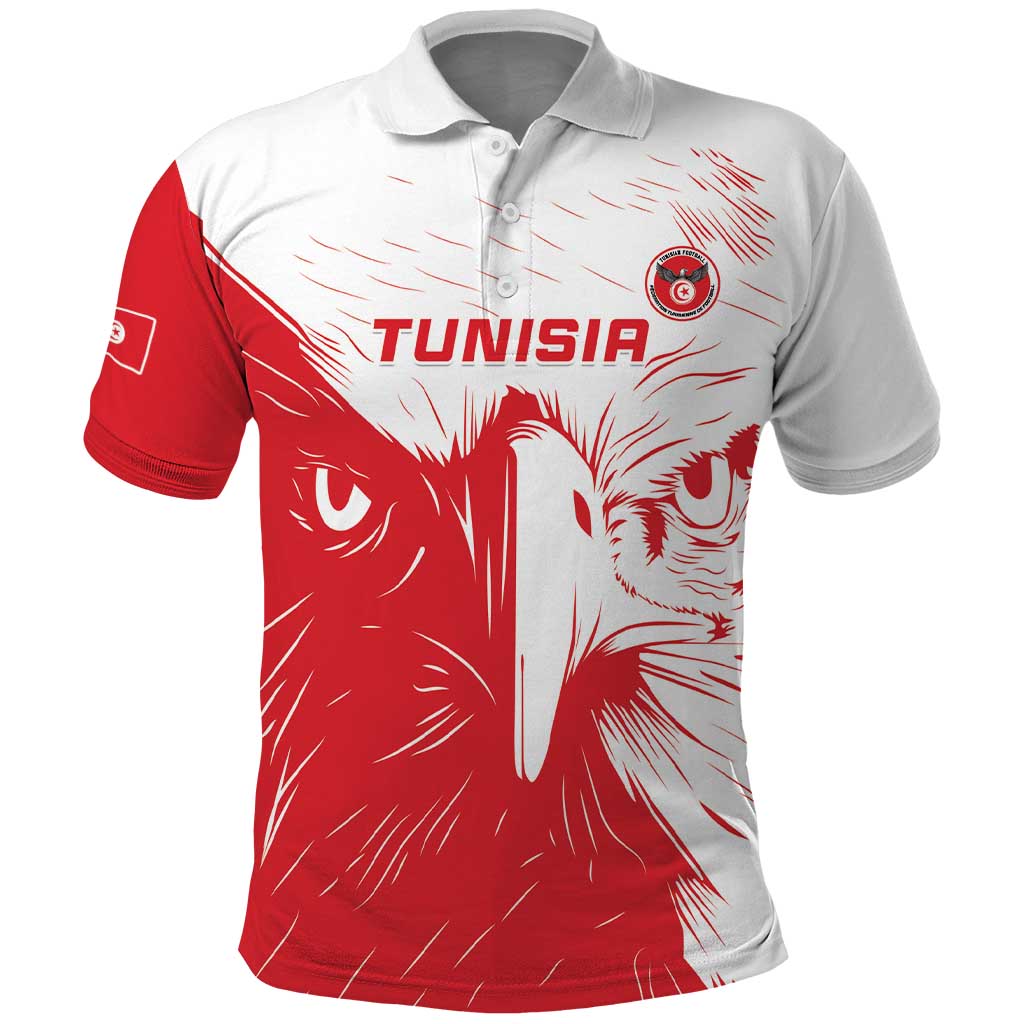 Custom Tunisia Football Polo Shirt Go Eagles of Carthage - Wonder Print Shop