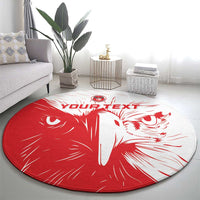 Custom Tunisia Football Round Carpet Go Eagles of Carthage - Wonder Print Shop