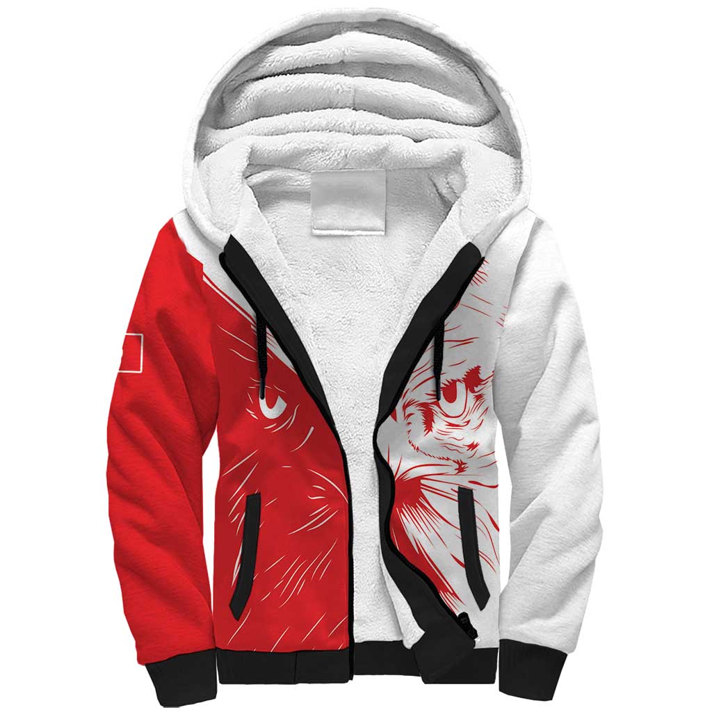 Custom Tunisia Football Sherpa Hoodie Go Eagles of Carthage - Wonder Print Shop