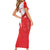 Custom Tunisia Football Short Sleeve Bodycon Dress Go Eagles of Carthage - Wonder Print Shop