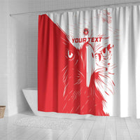 Custom Tunisia Football Shower Curtain Go Eagles of Carthage - Wonder Print Shop
