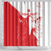 Custom Tunisia Football Shower Curtain Go Eagles of Carthage - Wonder Print Shop