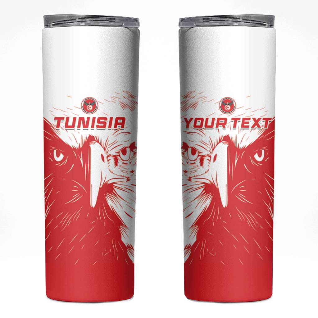 Custom Tunisia Football Skinny Tumbler Go Eagles of Carthage - Wonder Print Shop