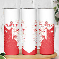 Custom Tunisia Football Skinny Tumbler Go Eagles of Carthage - Wonder Print Shop