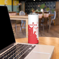 Custom Tunisia Football Skinny Tumbler Go Eagles of Carthage - Wonder Print Shop
