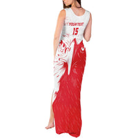 Custom Tunisia Football Tank Maxi Dress Go Eagles of Carthage - Wonder Print Shop