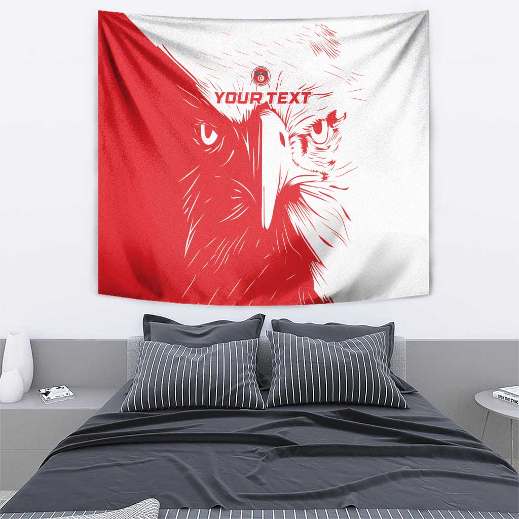 Custom Tunisia Football Tapestry Go Eagles of Carthage - Wonder Print Shop