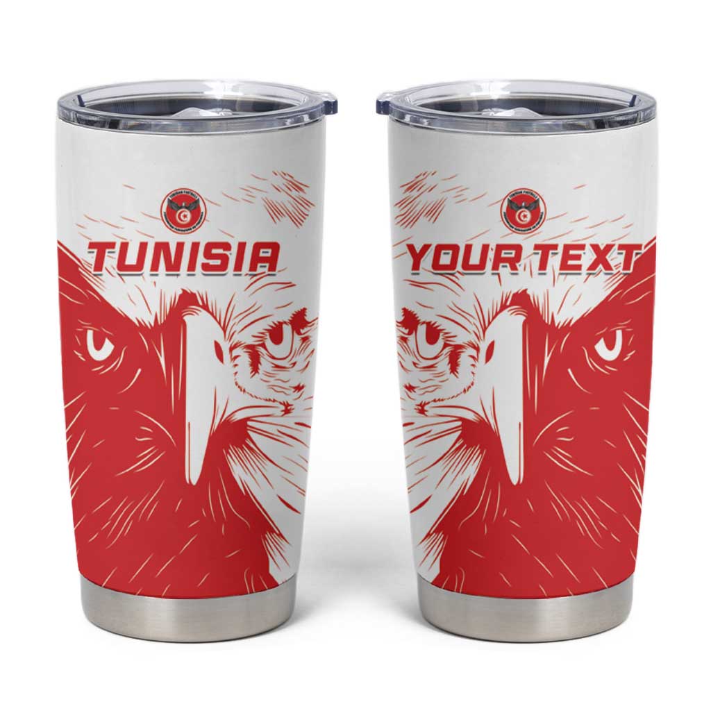 Custom Tunisia Football Tumbler Cup Go Eagles of Carthage - Wonder Print Shop