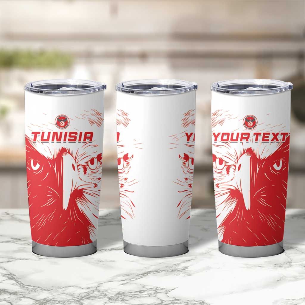 Custom Tunisia Football Tumbler Cup Go Eagles of Carthage - Wonder Print Shop