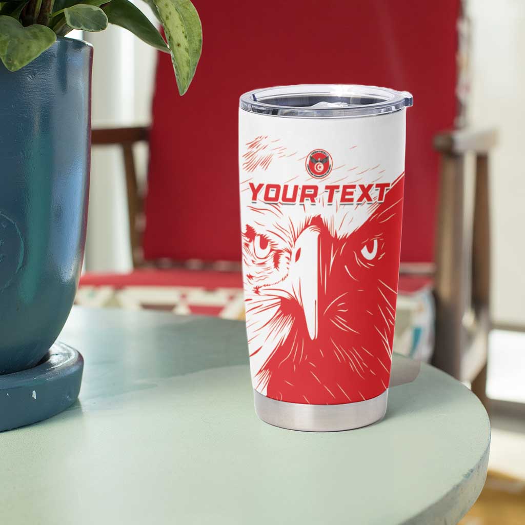 Custom Tunisia Football Tumbler Cup Go Eagles of Carthage - Wonder Print Shop