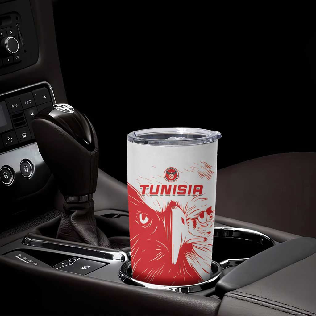 Custom Tunisia Football Tumbler Cup Go Eagles of Carthage - Wonder Print Shop