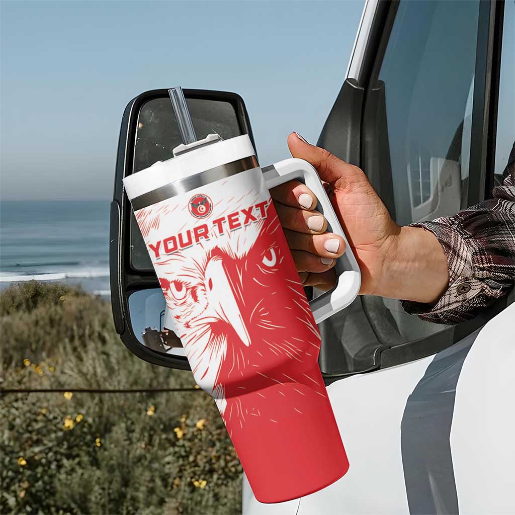 Custom Tunisia Football Tumbler With Handle Go Eagles of Carthage - Wonder Print Shop