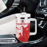 Custom Tunisia Football Tumbler With Handle Go Eagles of Carthage - Wonder Print Shop
