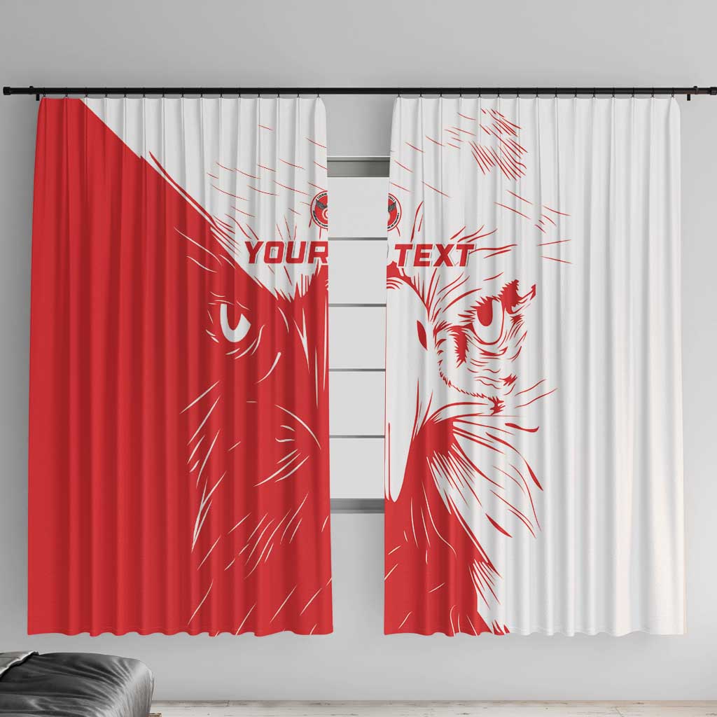 Custom Tunisia Football Window Curtain Go Eagles of Carthage - Wonder Print Shop