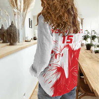 Custom Tunisia Football Women Casual Shirt Go Eagles of Carthage - Wonder Print Shop