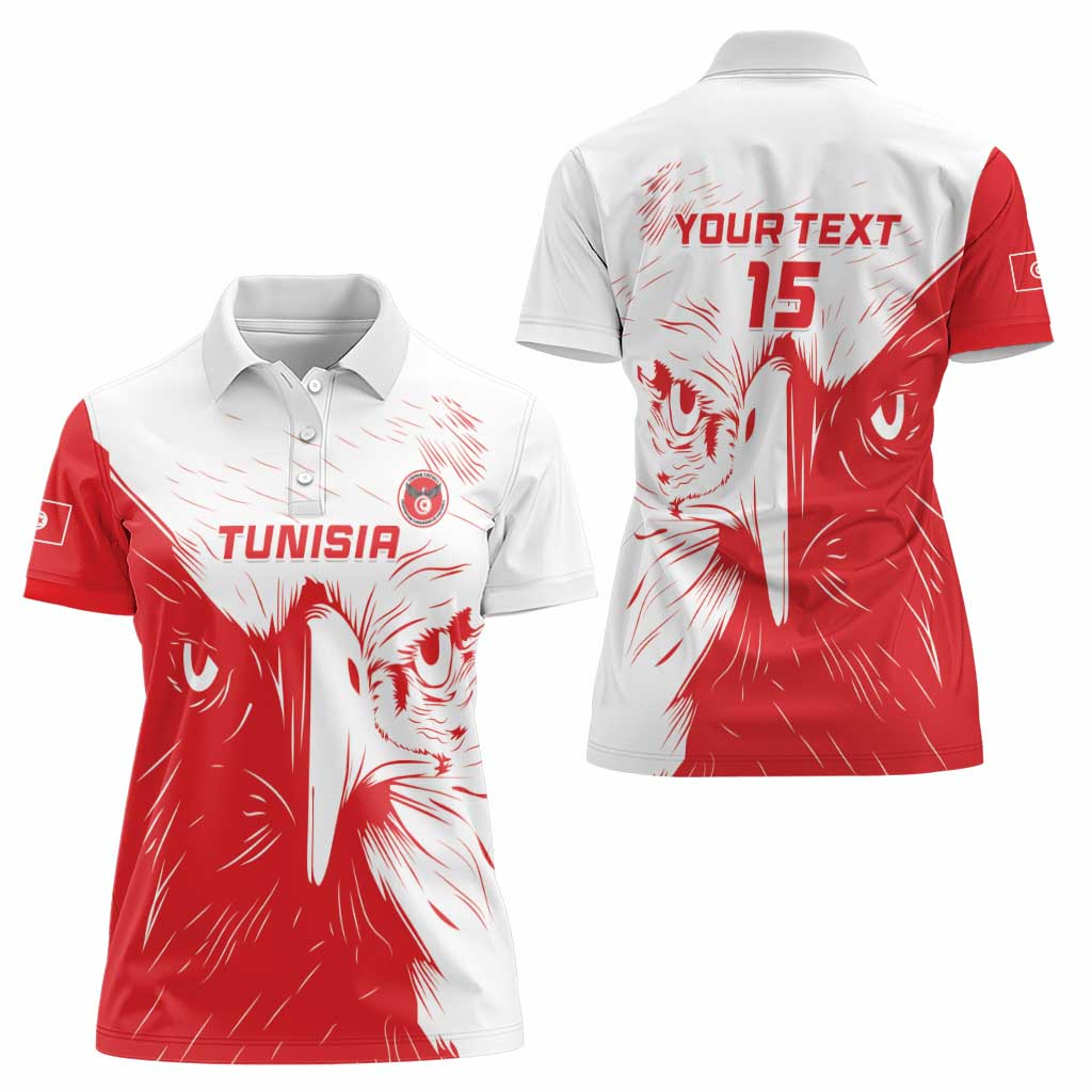 Custom Tunisia Football Women Polo Shirt Go Eagles of Carthage - Wonder Print Shop
