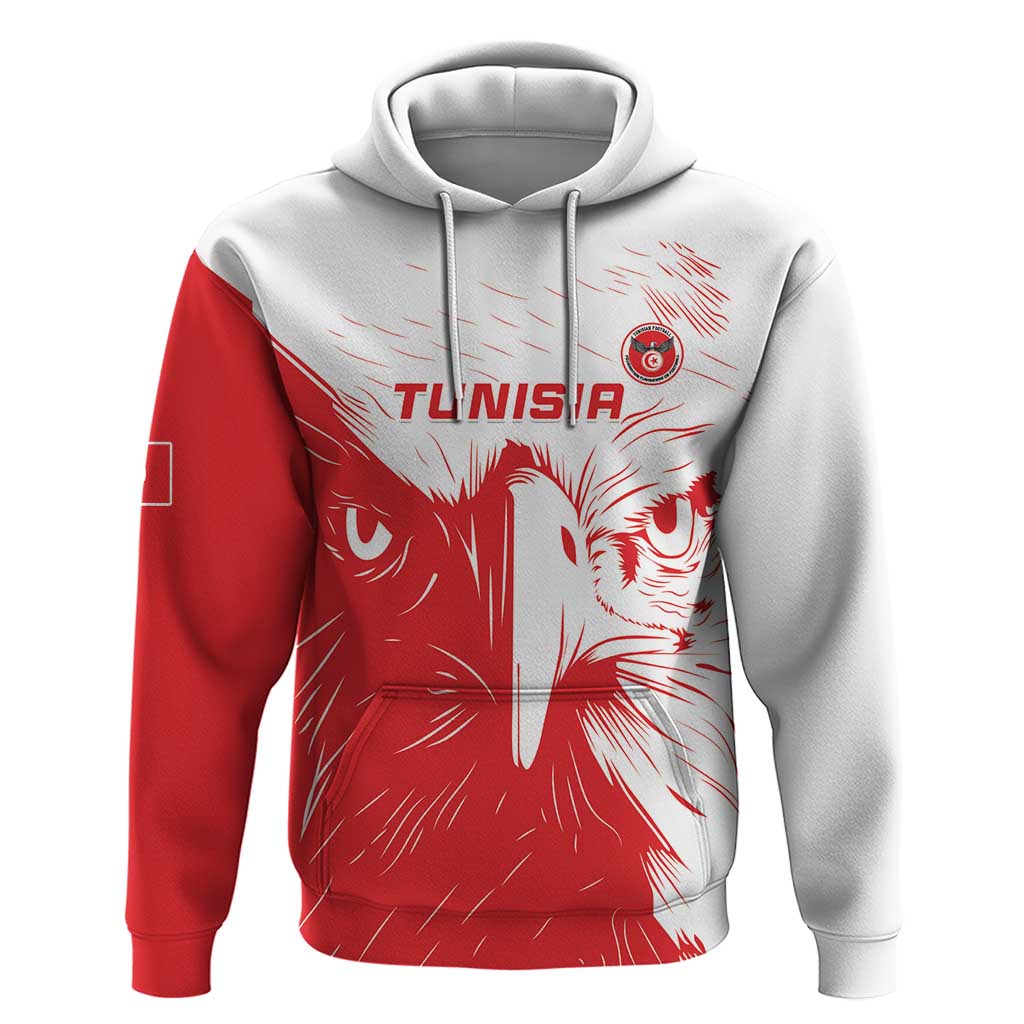 Custom Tunisia Football Zip Hoodie Go Eagles of Carthage - Wonder Print Shop