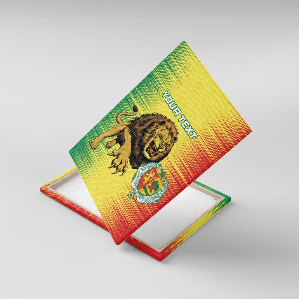 Custom Senegal Football Canvas Wall Art Go Lions of Teranga