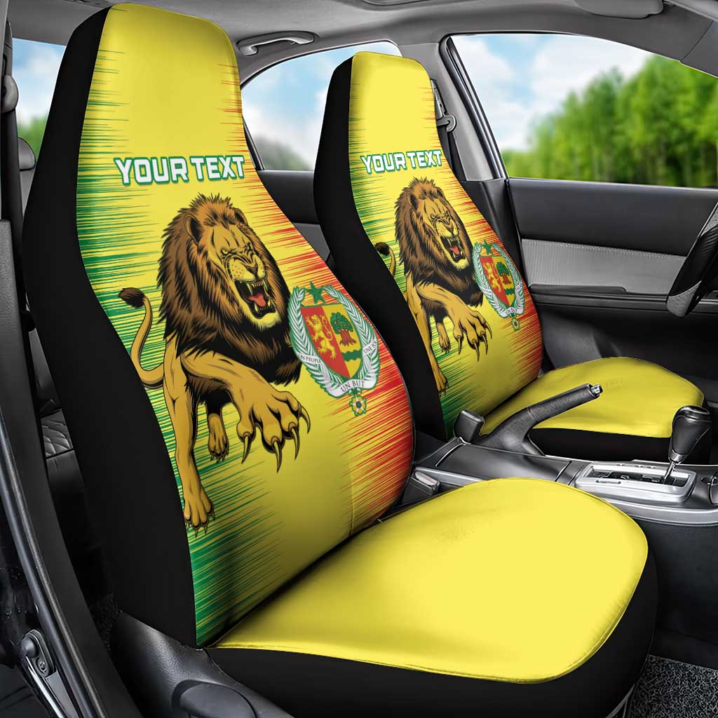 Custom Senegal Football Car Seat Cover Go Lions of Teranga
