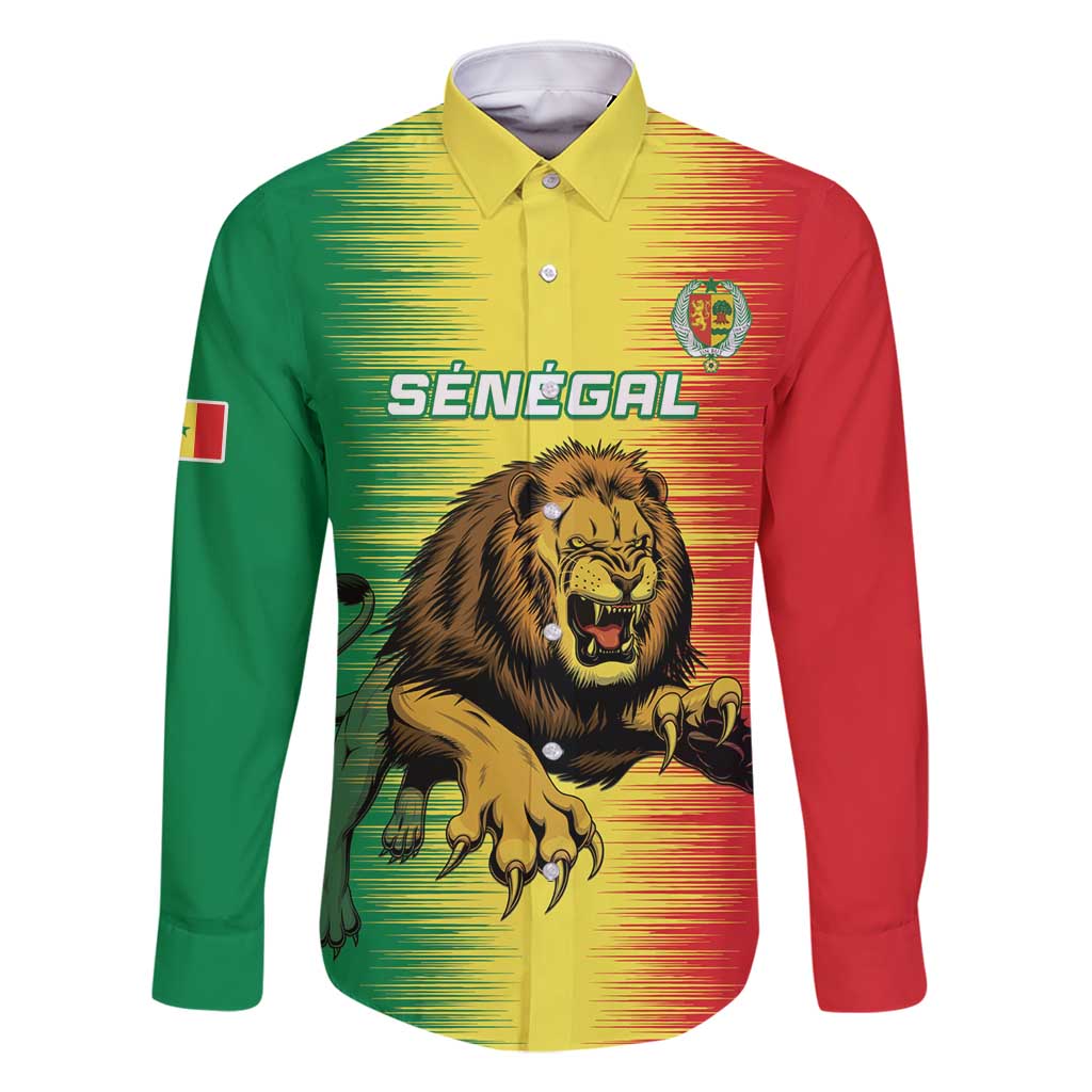 Custom Senegal Football Family Matching Long Sleeve Bodycon Dress and Hawaiian Shirt Go Lions of Teranga - Wonder Print Shop