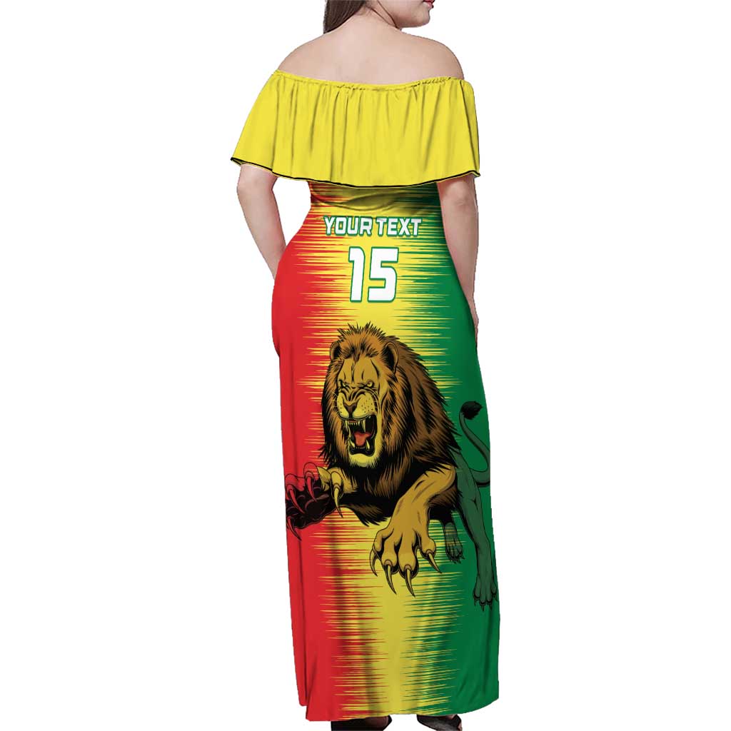 Custom Senegal Football Family Matching Off Shoulder Maxi Dress and Hawaiian Shirt Go Lions of Teranga - Wonder Print Shop