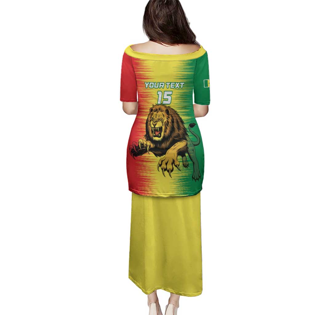 Custom Senegal Football Family Matching Puletasi and Hawaiian Shirt Go Lions of Teranga