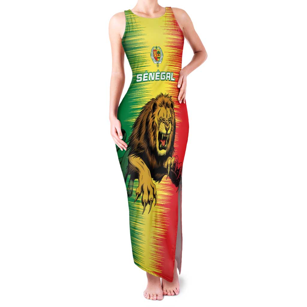 Custom Senegal Football Family Matching Tank Maxi Dress and Hawaiian Shirt Go Lions of Teranga - Wonder Print Shop