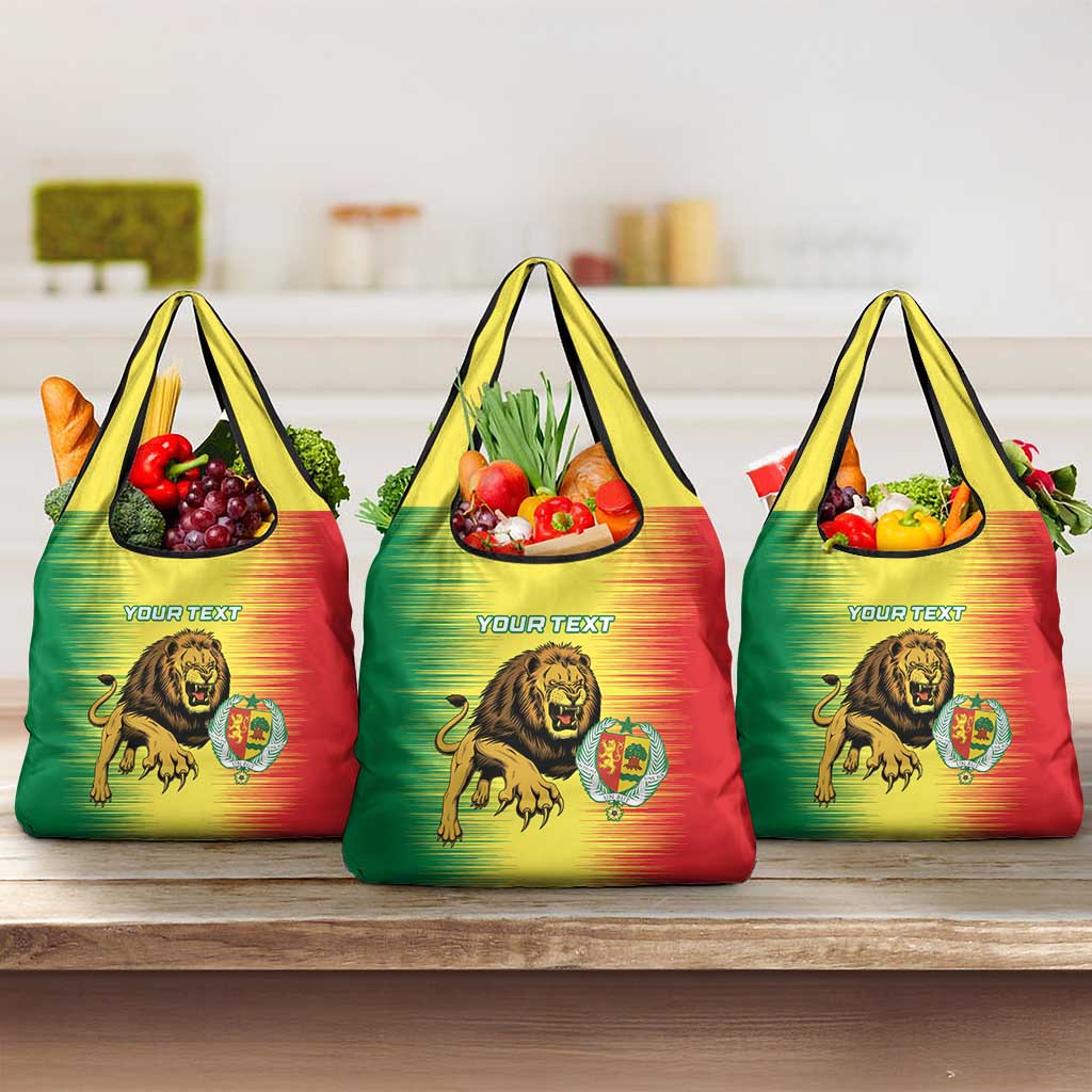 Custom Senegal Football Grocery Bag Go Lions of Teranga