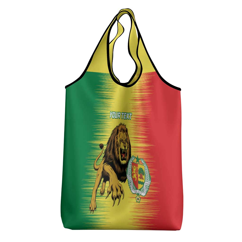 Custom Senegal Football Grocery Bag Go Lions of Teranga