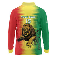 Custom Senegal Football Long Sleeve Polo Shirt Go Lions of Teranga - Wonder Print Shop