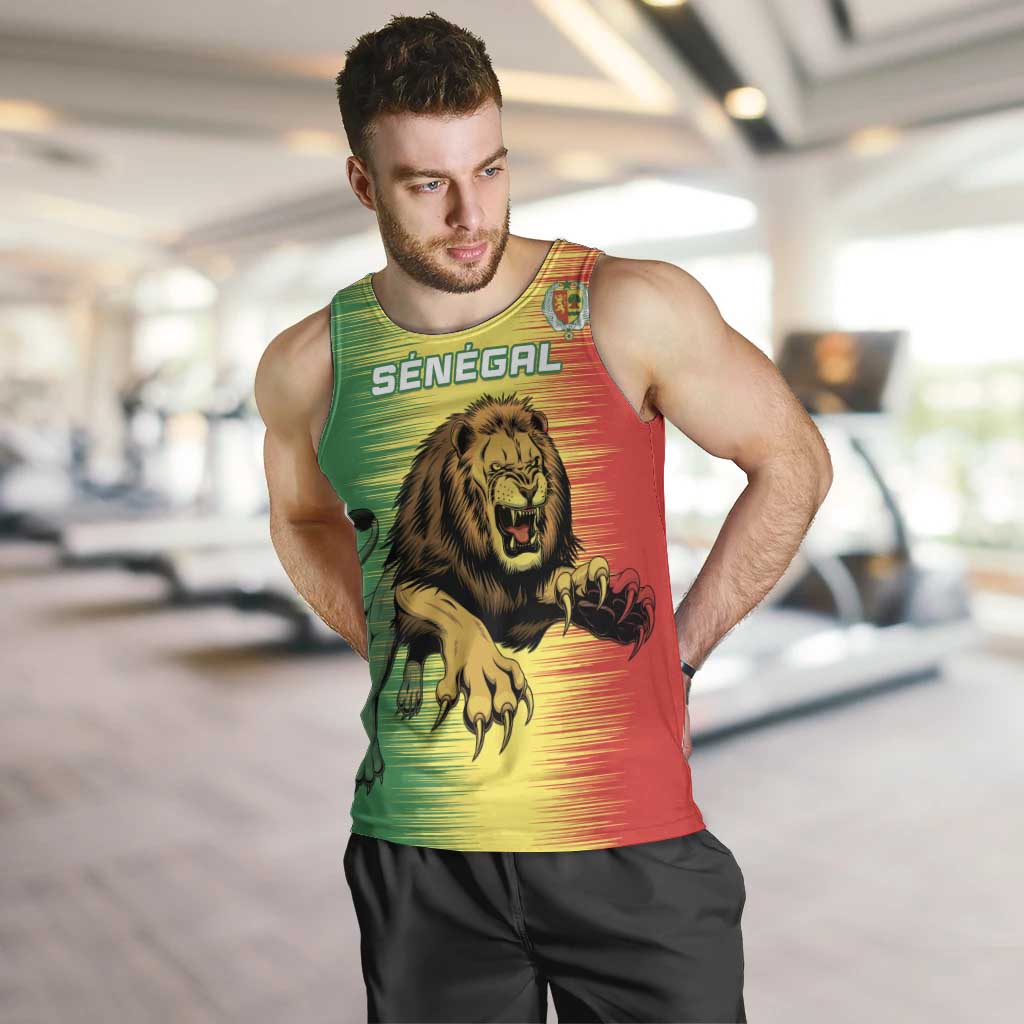 Custom Senegal Football Men Tank Top Go Lions of Teranga - Wonder Print Shop