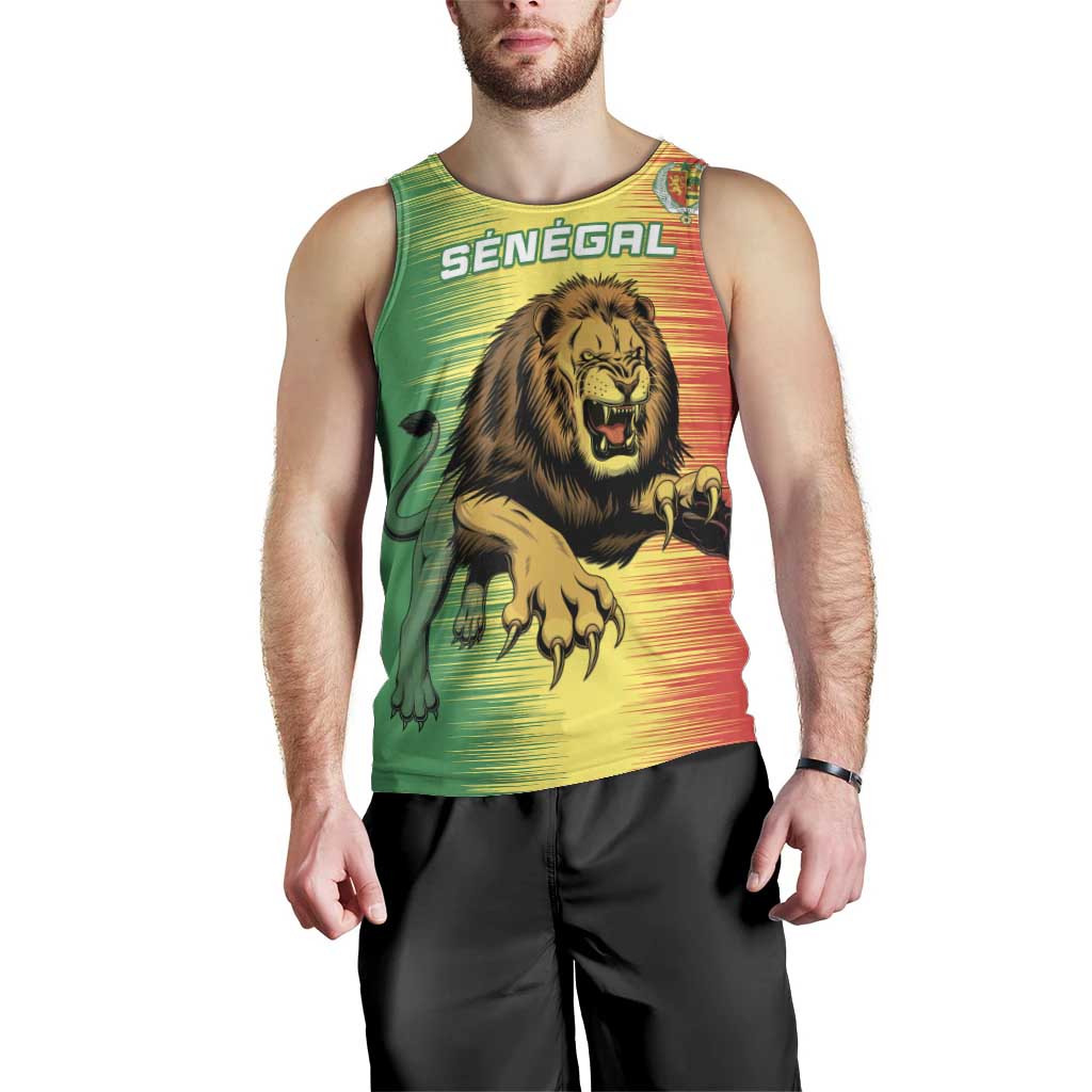 Custom Senegal Football Men Tank Top Go Lions of Teranga - Wonder Print Shop