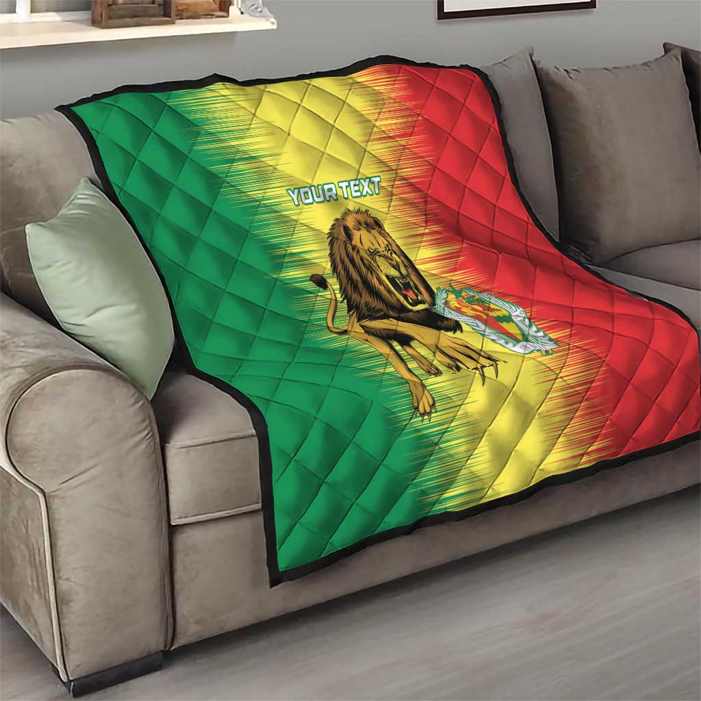 Custom Senegal Football Quilt Go Lions of Teranga - Wonder Print Shop