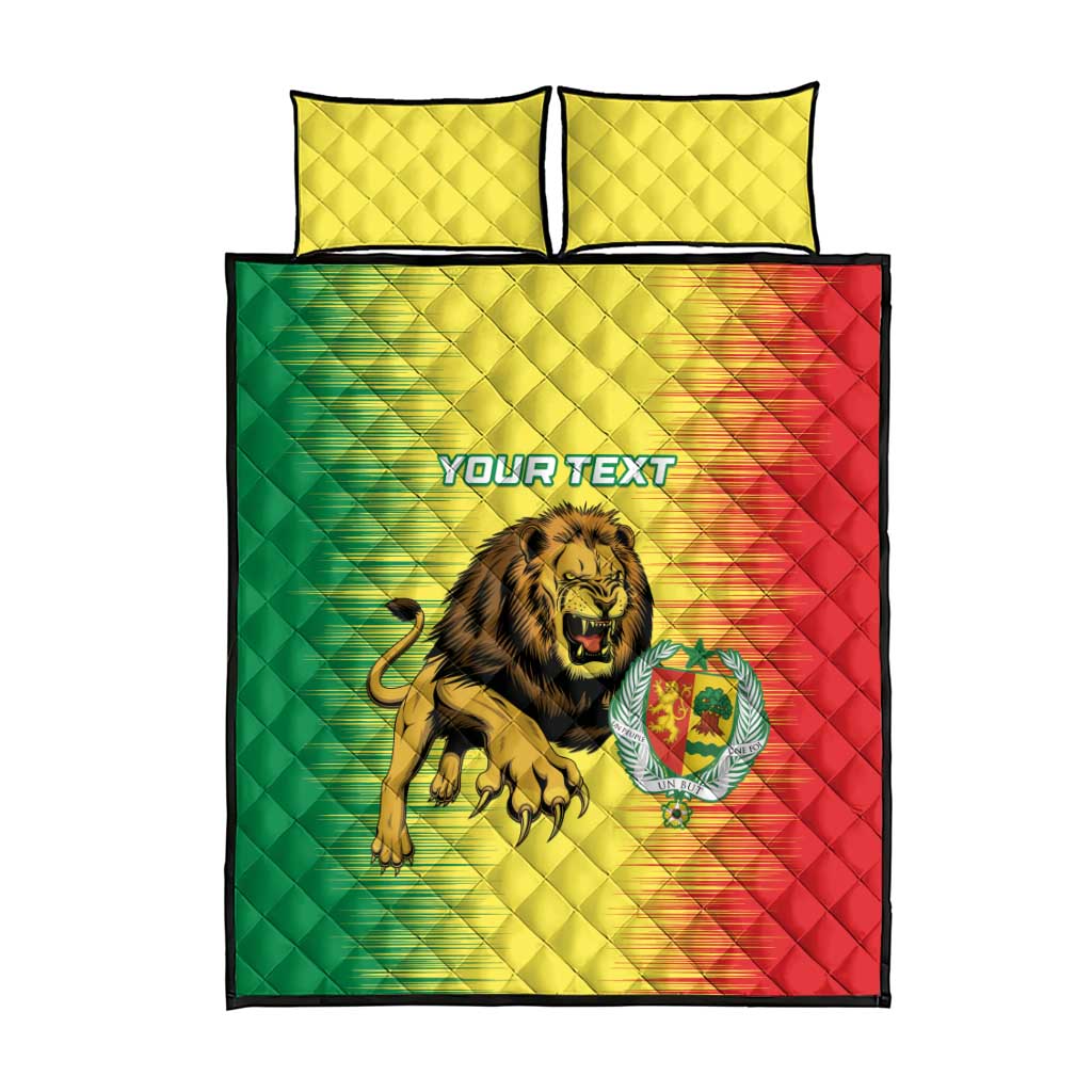 Custom Senegal Football Quilt Bed Set Go Lions of Teranga - Wonder Print Shop