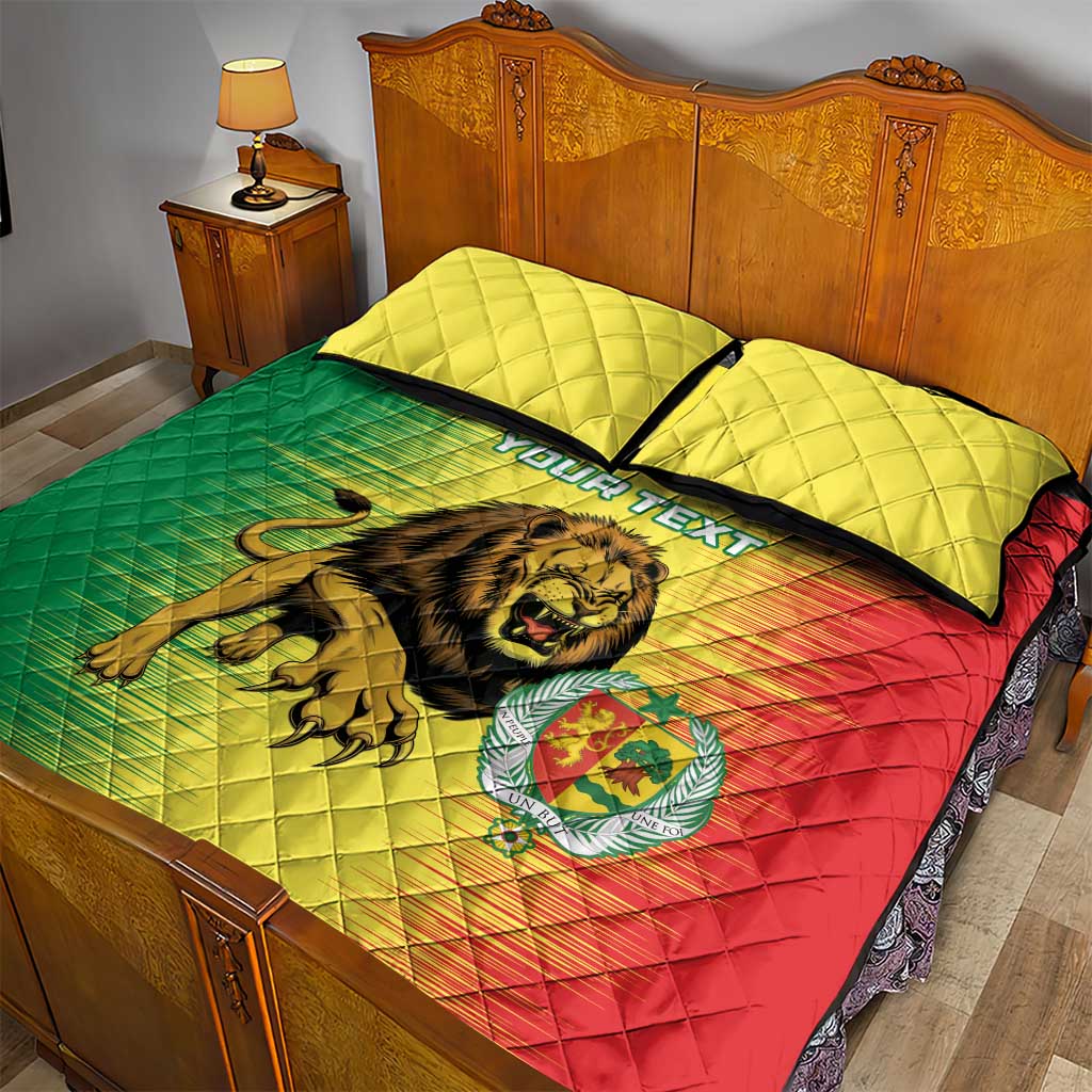 Custom Senegal Football Quilt Bed Set Go Lions of Teranga - Wonder Print Shop