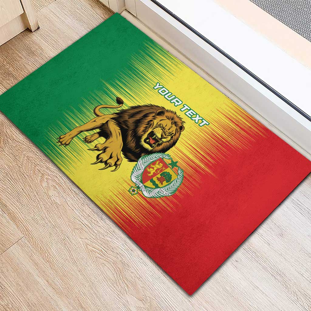 Custom Senegal Football Rubber Doormat Go Lions of Teranga - Wonder Print Shop