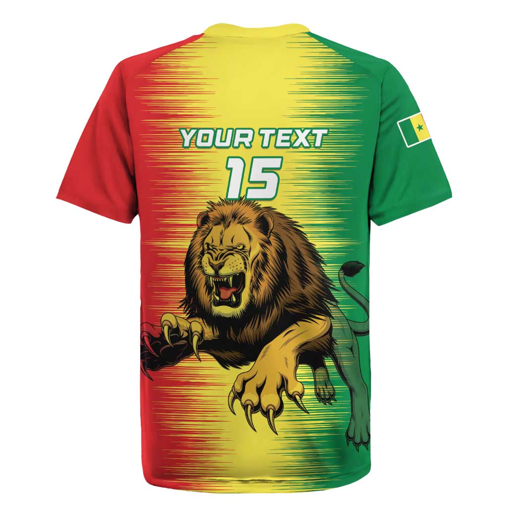 Custom Senegal Football Rugby Jersey Go Lions of Teranga - Wonder Print Shop