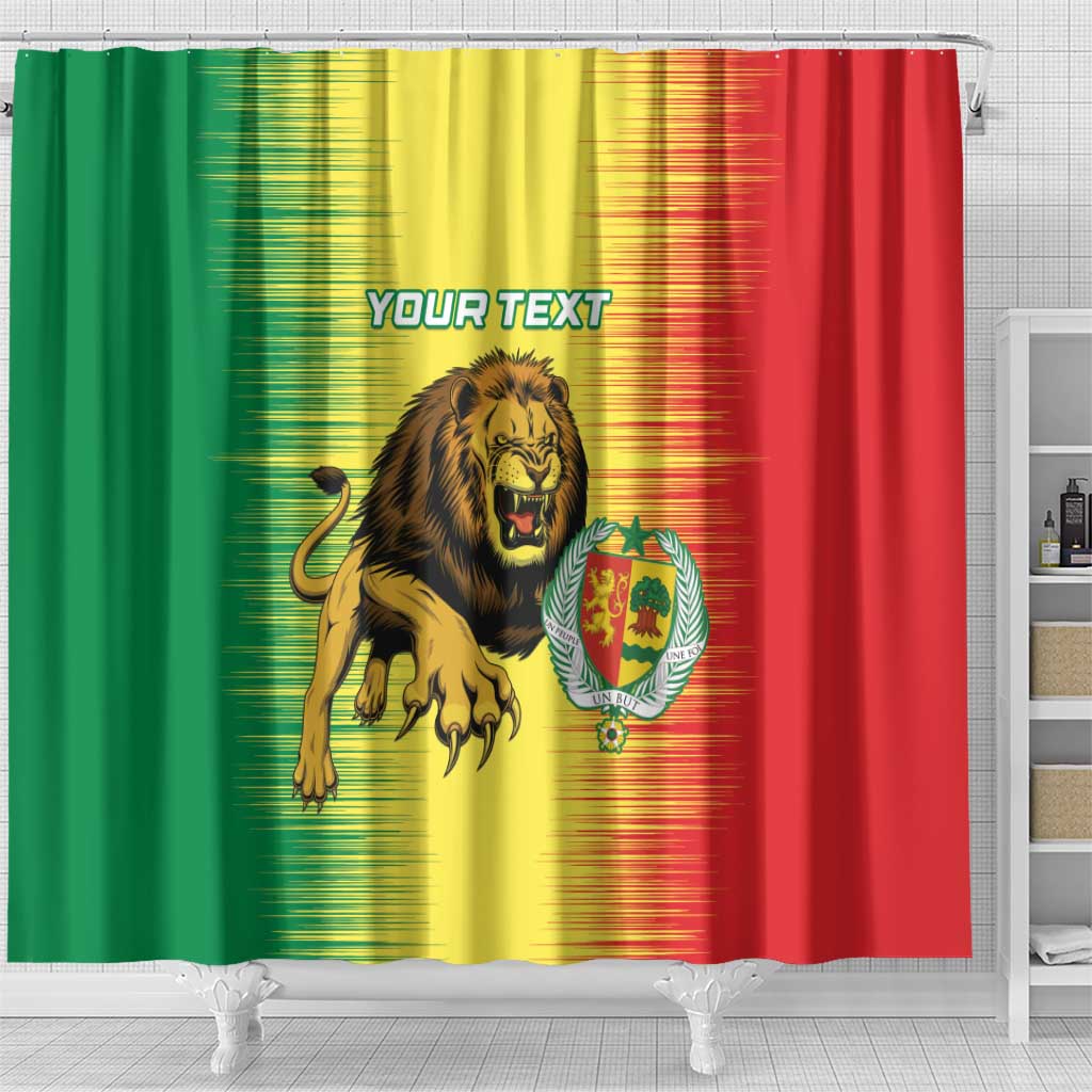 Custom Senegal Football Shower Curtain Go Lions of Teranga - Wonder Print Shop