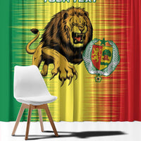 Custom Senegal Football Window Curtain Go Lions of Teranga - Wonder Print Shop
