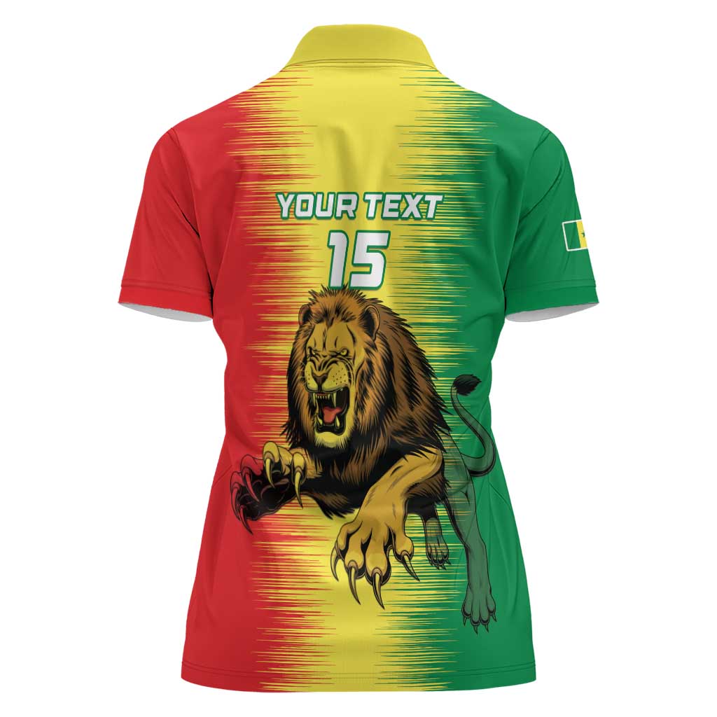 Custom Senegal Football Women Polo Shirt Go Lions of Teranga - Wonder Print Shop