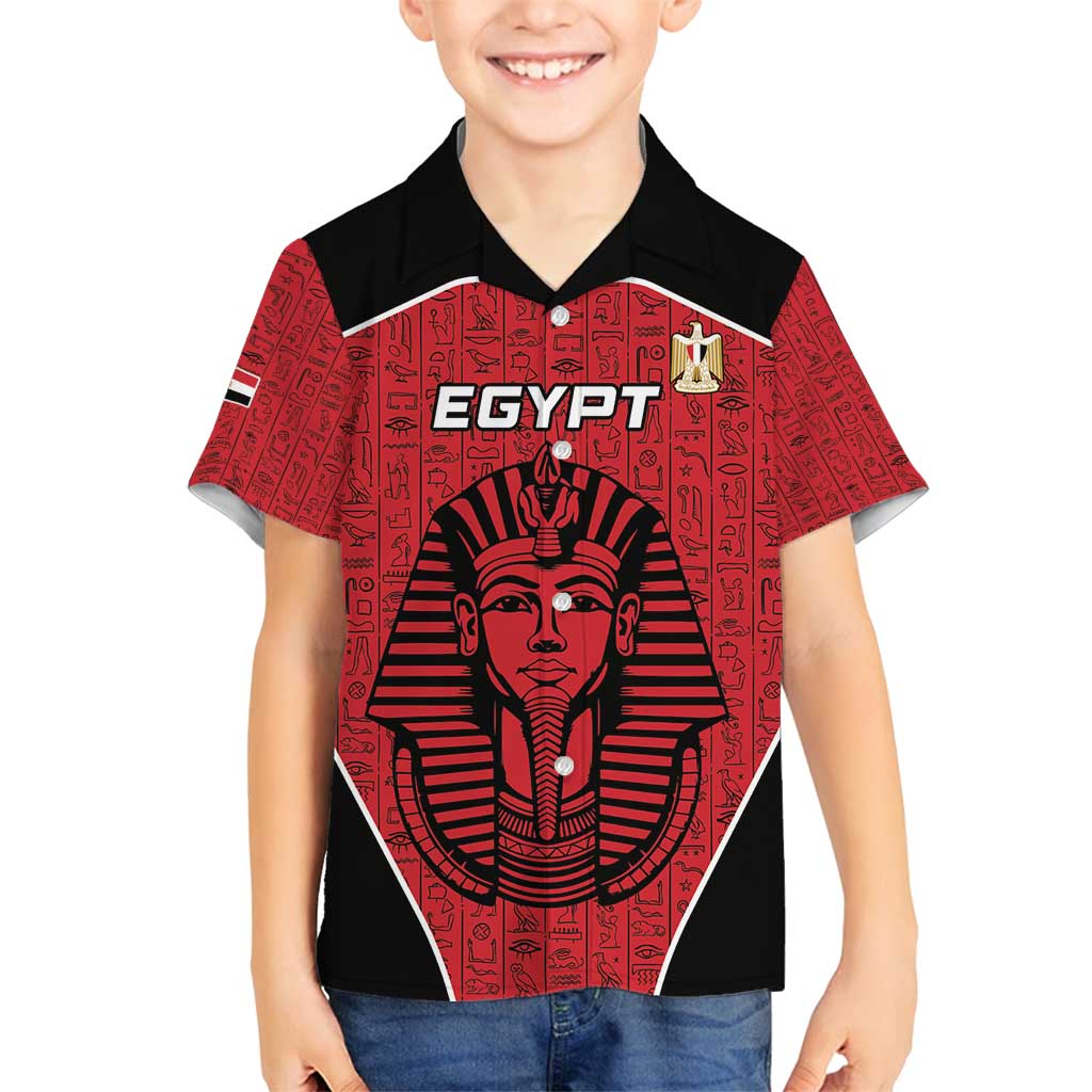 Custom Egypt Football Family Matching Puletasi and Hawaiian Shirt Go Pharaohs